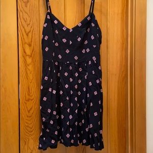 Express sundress black with pink design